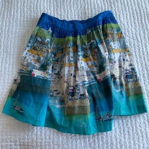 NWOT Boden Florence Skirt - Seaside Print